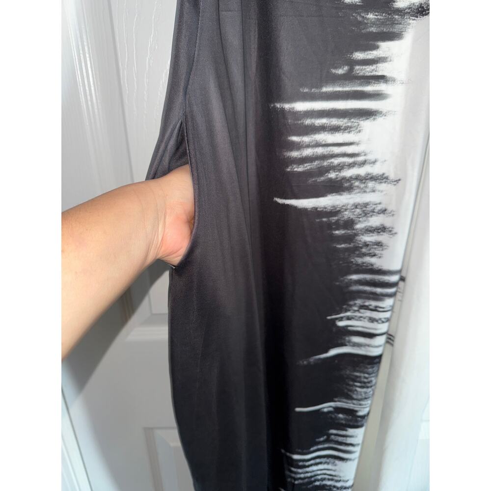 Maxi Summer Dress Black and White Plus Size 2x - Picture 4 of 6